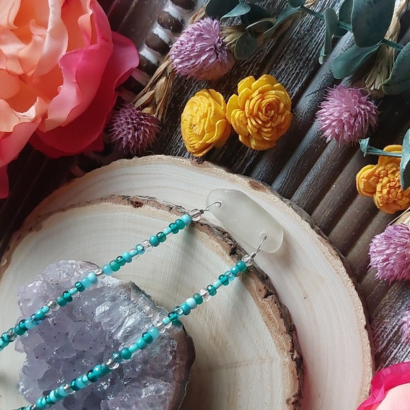 Hand Crafted Jewelry - Beach Glass Necklace, Sea glass, Handcrafted by Rust Belt Raised, Turquoise